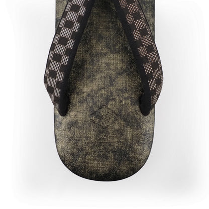 【Kimono-Factory-nono】男物本場大島紬カフェ草履 菱屋カレンブロッソ ZETTA 金霞 G-27 #紳士/メンズ