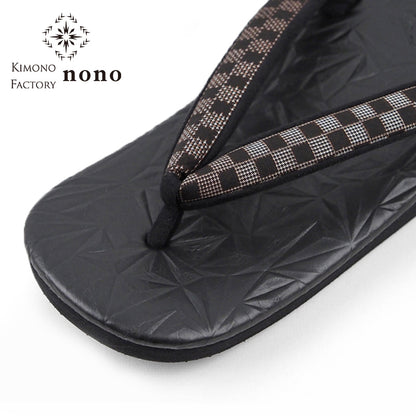 【Kimono-Factory-nono】男物本場大島紬カフェ草履 菱屋カレンブロッソ ZETTA スターダスト G-29 #紳士/メンズ