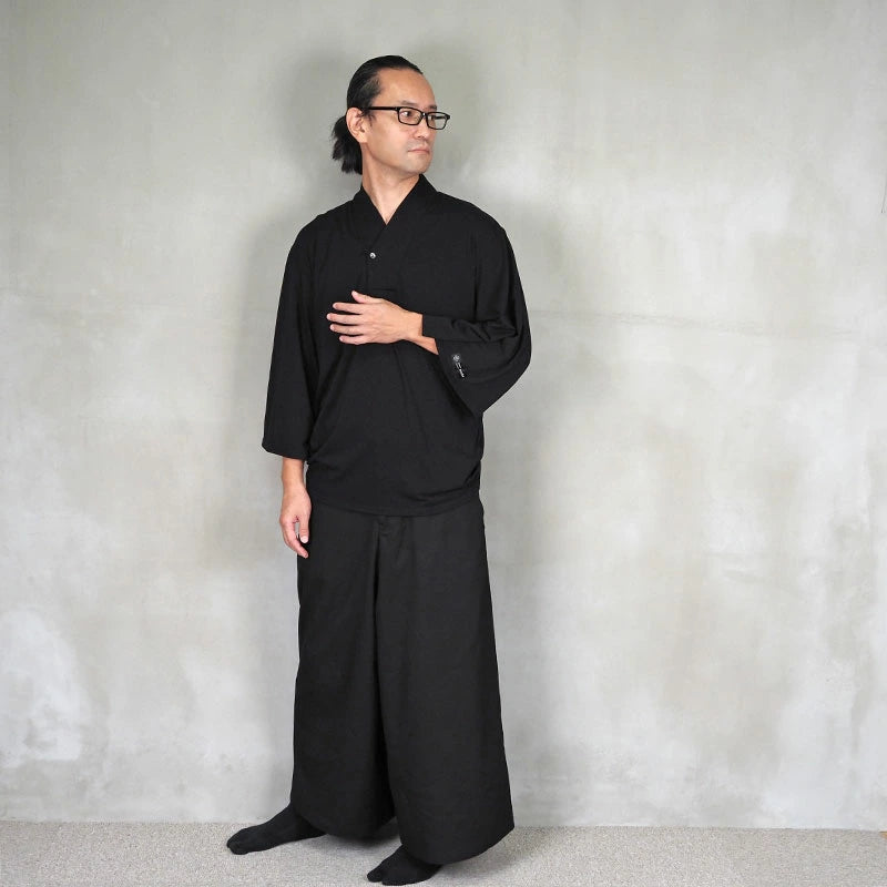 【Kimono-Factory-nono】男性用襦袢衿７分袖Tシャツ　Listo7　6カラー×3サイズ #紳士用/メンズ