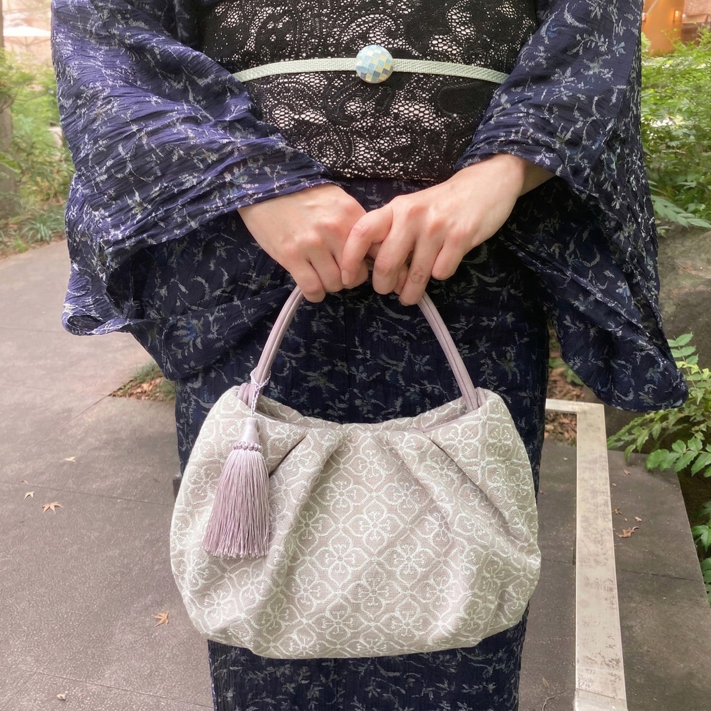 KAERUWAオリジナル　IWASA　ドレープバッグ　『Prima』　ロマンティック　ピンク