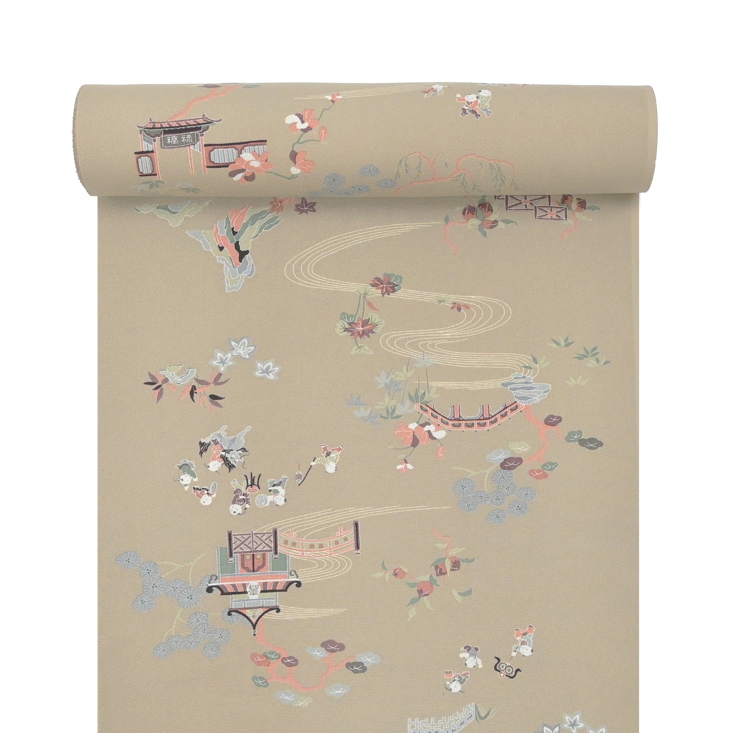 東レシルック 小紋 ～kifkif～「古都」 鶸茶 【袷・単衣用】