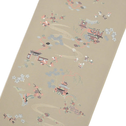 東レシルック 小紋 ～kifkif～「古都」 鶸茶 【袷・単衣用】