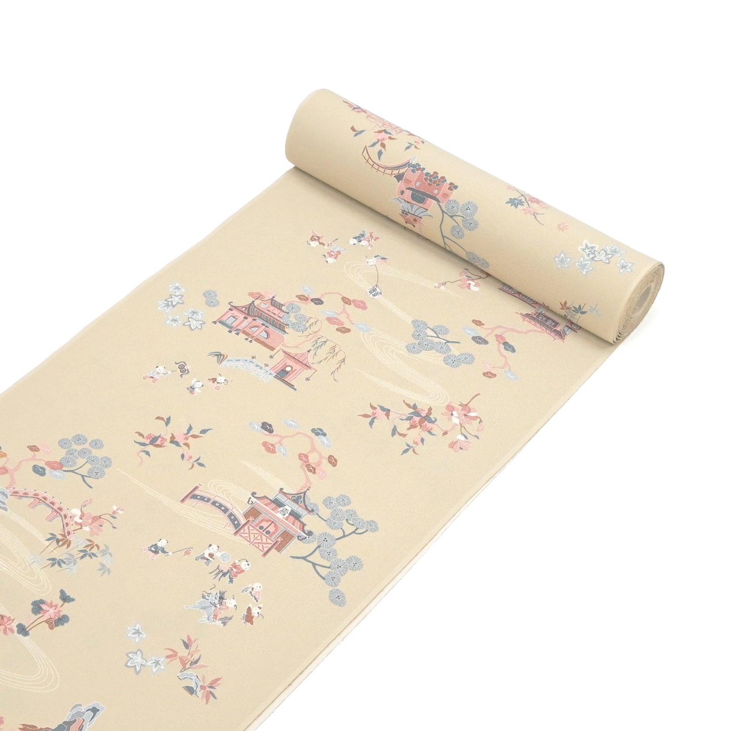 東レシルック 小紋 ～kifkif～「古都」 白橡 【袷・単衣用】