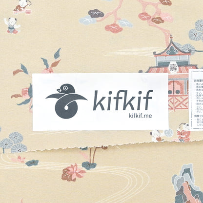 東レシルック 小紋 ～kifkif～「古都」 白橡 【袷・単衣用】