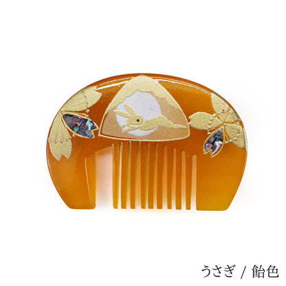 【花しおり】櫛型帯留め 南天 / さくら / うさぎ