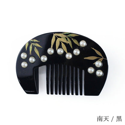 【花しおり】櫛型帯留め 南天 / さくら / うさぎ