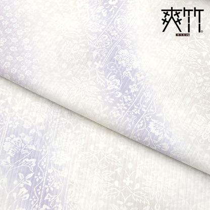 【東レ爽竹】新開発ストレッチ長襦袢 「花霞」ラベンダー #スリーシーズン