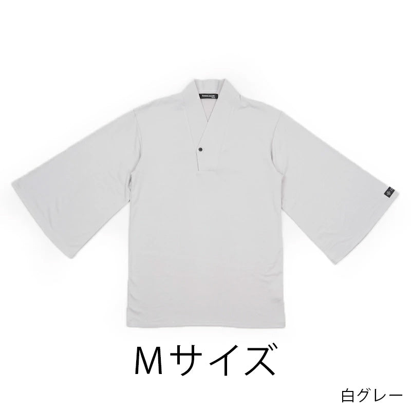 【Kimono-Factory-nono】男性用襦袢衿７分袖Tシャツ　Listo7　6カラー×3サイズ #紳士用/メンズ