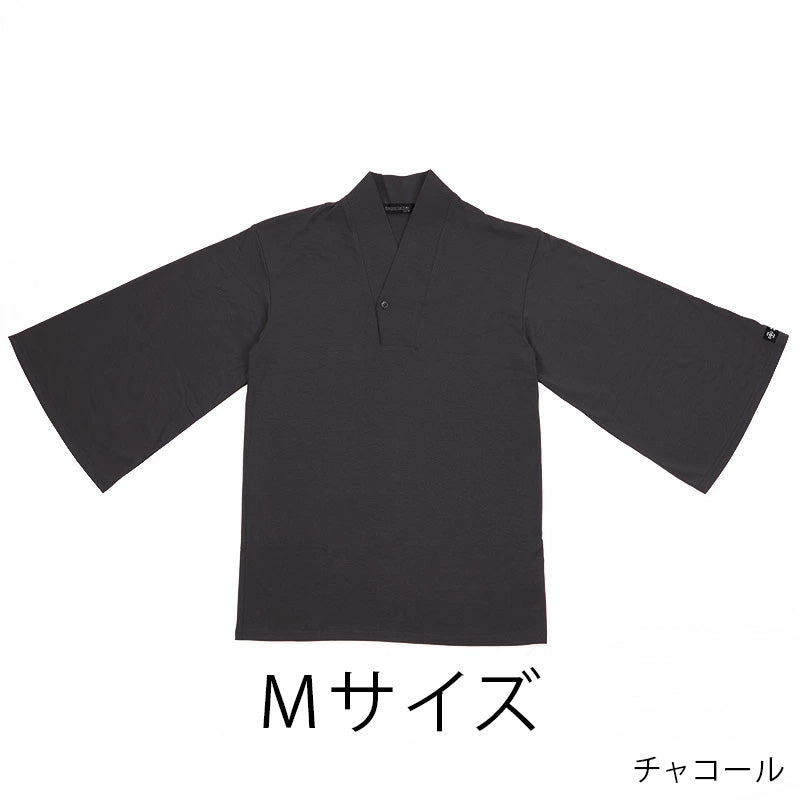 【Kimono-Factory-nono】男性用襦袢衿７分袖Tシャツ　Listo7　6カラー×3サイズ #紳士用/メンズ