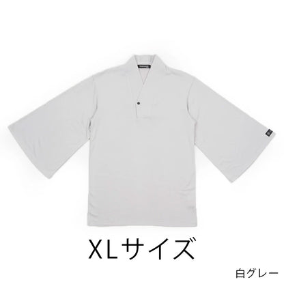 【Kimono-Factory-nono】男性用襦袢衿７分袖Tシャツ　Listo7　6カラー×3サイズ #紳士用/メンズ