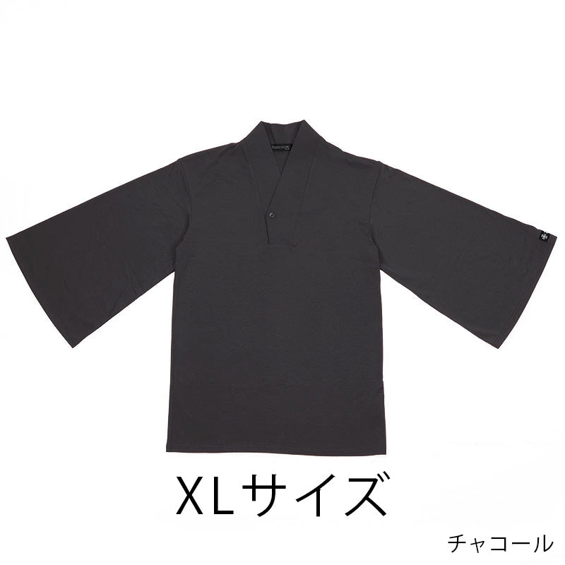 【Kimono-Factory-nono】男性用襦袢衿７分袖Tシャツ　Listo7　6カラー×3サイズ #紳士用/メンズ