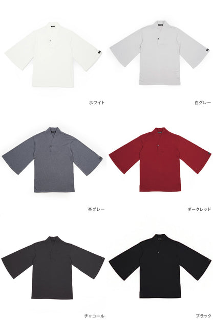【Kimono-Factory-nono】男性用襦袢衿７分袖Tシャツ　Listo7　6カラー×3サイズ #紳士用/メンズ