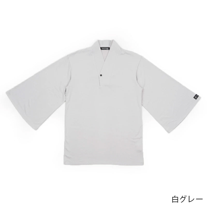 【Kimono-Factory-nono】男性用襦袢衿７分袖Tシャツ　Listo7　6カラー×3サイズ #紳士用/メンズ