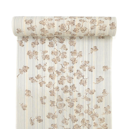 東レシルック 小紋 ～kifkif～「根引松」 焦茶 【袷・単衣用】