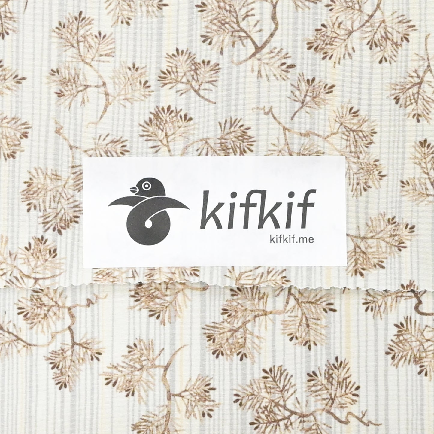 東レシルック 小紋 ～kifkif～「根引松」 焦茶 【袷・単衣用】