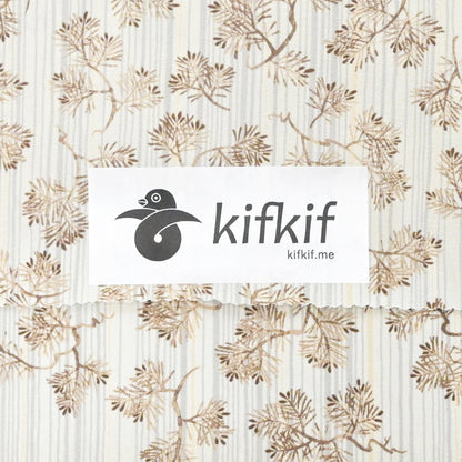 東レシルック 小紋 ～kifkif～「根引松」 焦茶 【袷・単衣用】