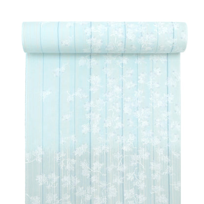 ☆美しいキモノ2025冬号78ｐ掲載☆東レシルック 小紋 ～kifkif～「根引松」 水色 【袷・単衣用】