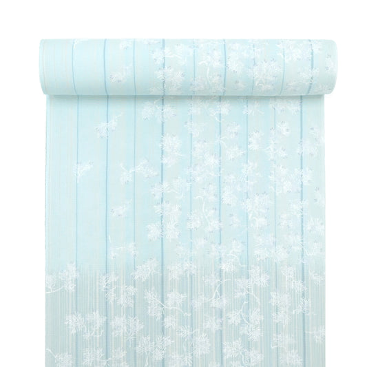 ☆美しいキモノ2025冬号78ｐ掲載☆東レシルック 小紋 ～kifkif～「根引松」 水色 【袷・単衣用】