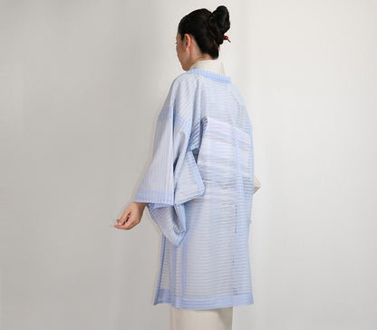 【Kimono-Factory-nono】レース薄羽織 Sheer サックス