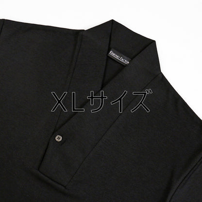 【Kimono-Factory-nono】男物襦袢衿Tシャツ Listo ブラック #紳士用/メンズ