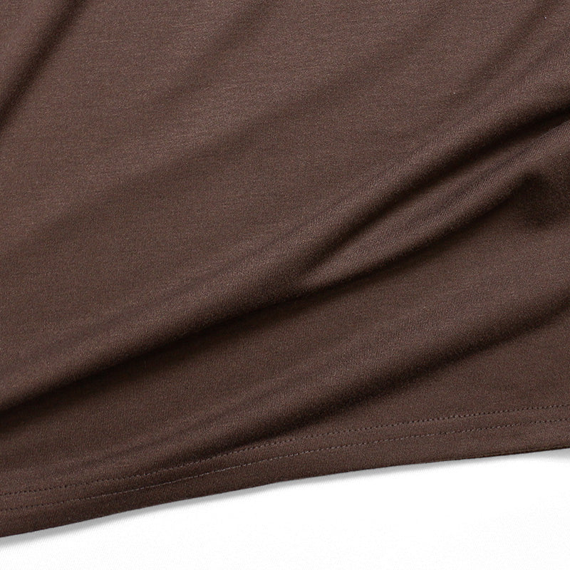 【Kimono-Factory-nono】男物襦袢衿Tシャツ Listo ブラウン #紳士用/メンズ