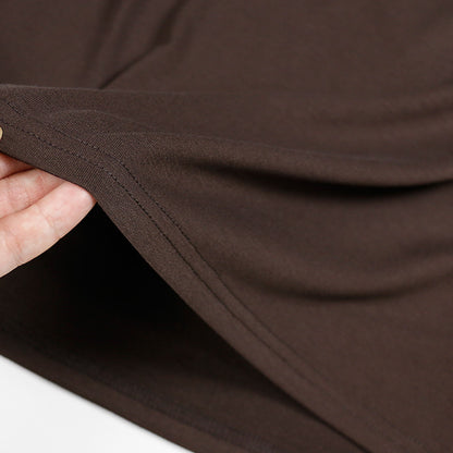 【Kimono-Factory-nono】男物襦袢衿Tシャツ Listo ブラウン #紳士用/メンズ