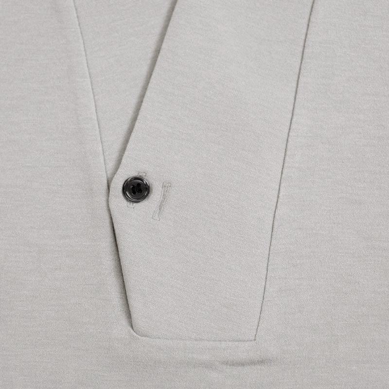 【Kimono-Factory-nono】男物襦袢衿Tシャツ Listo 白グレー #紳士用/メンズ