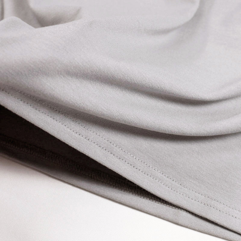 【Kimono-Factory-nono】男物襦袢衿Tシャツ Listo 白グレー #紳士用/メンズ