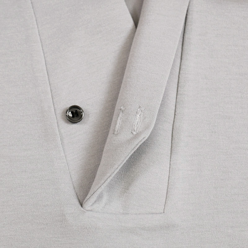 【Kimono-Factory-nono】男物襦袢衿Tシャツ Listo 白グレー #紳士用/メンズ