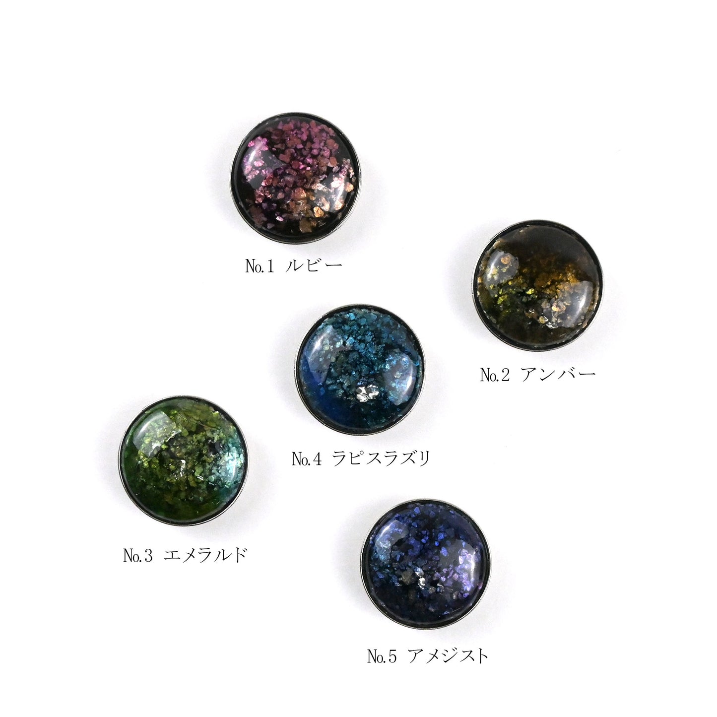 【七宝焼】帯留め -Unmo- 丸型 / 5カラー
