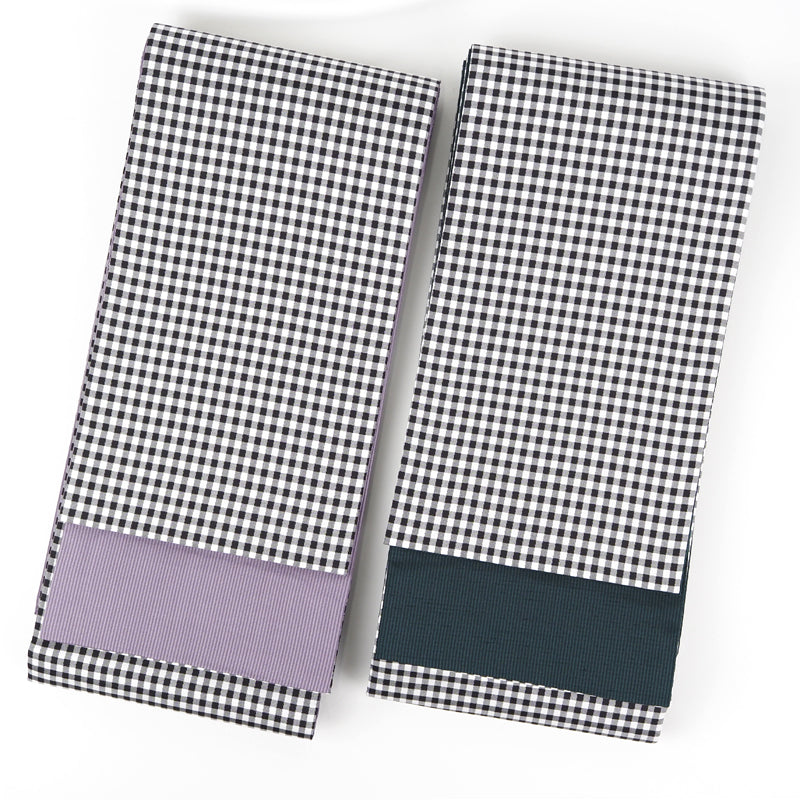 【Kimono-Factory-nono】本場縞大島 正絹半巾帯 リバーシブル 4タイプ