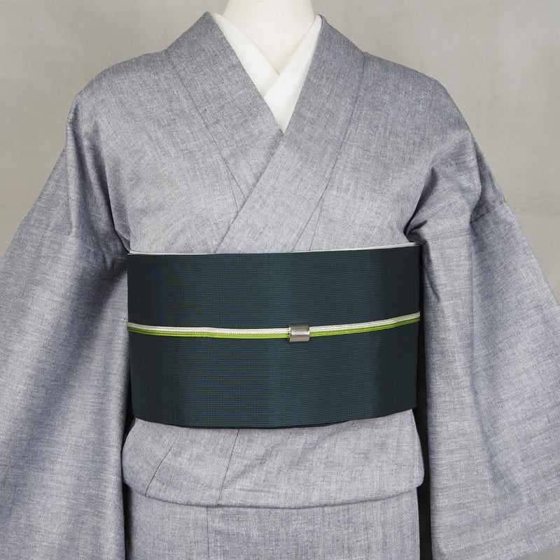 【Kimono-Factory-nono】本場縞大島 正絹半巾帯 リバーシブル 4タイプ