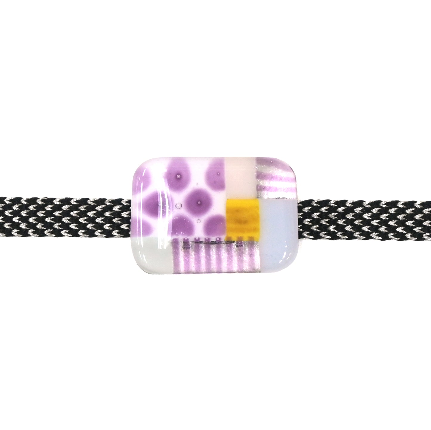 【ガラス工房ひとつぶの空】 ガラス細工帯留め 織々-oriori-