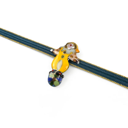 【七宝焼】帯留め -ピエロシリーズ-