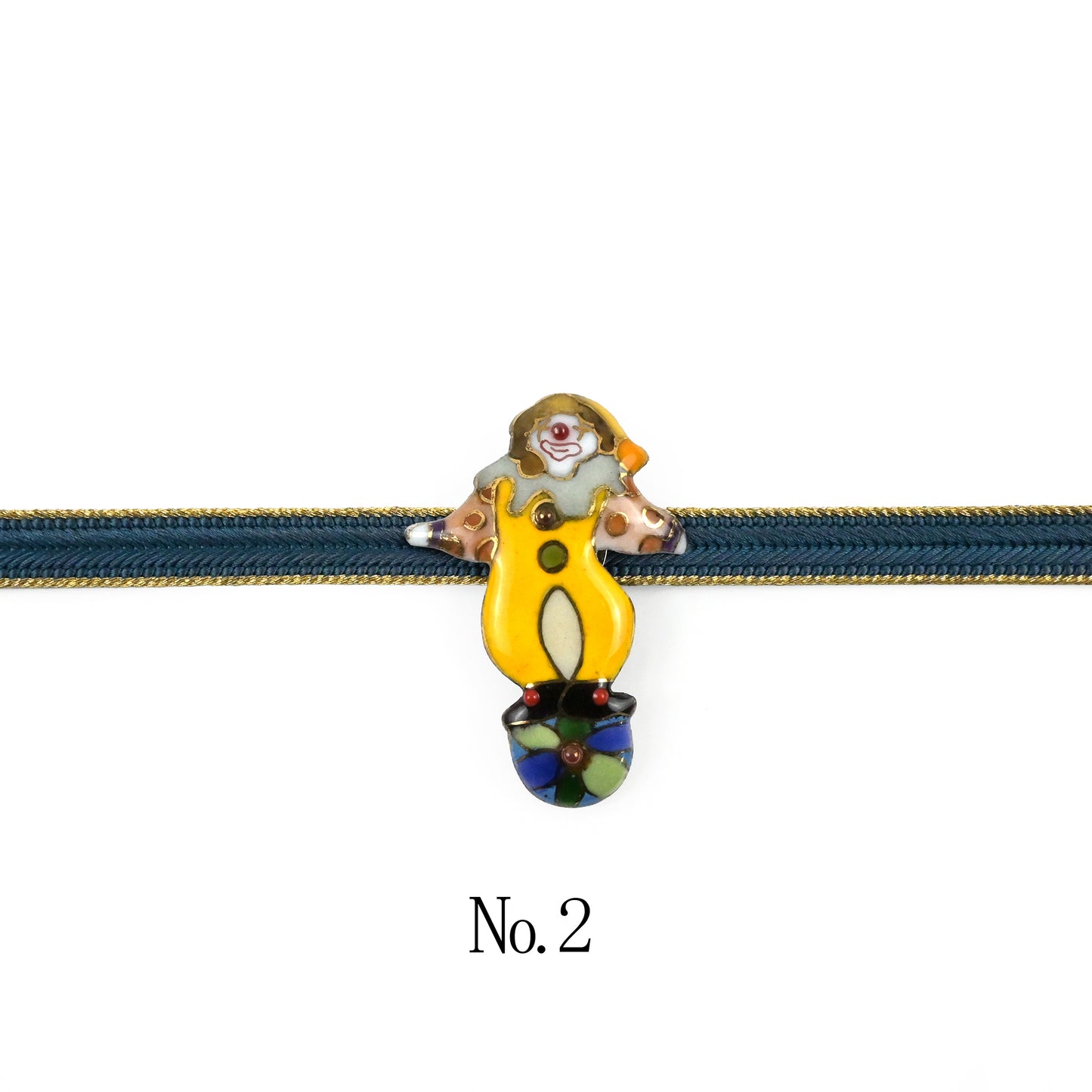 【七宝焼】帯留め -ピエロシリーズ-