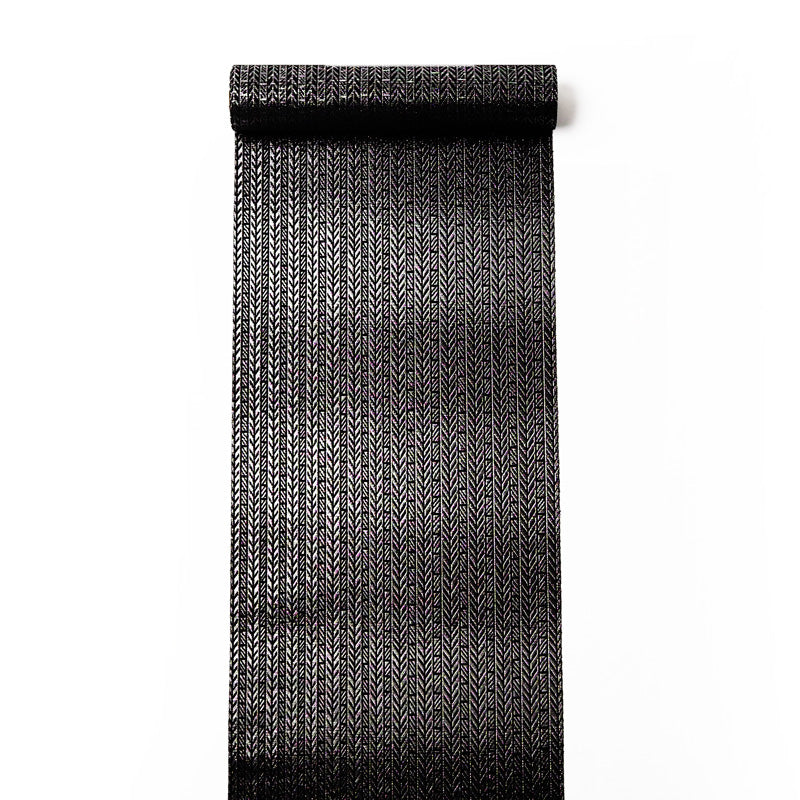 【Kimono-Factory-nono】正絹八寸名古屋帯 仕立て上がり「蘇鉄-sotetsu-」シルバー