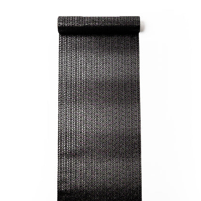 【Kimono-Factory-nono】正絹八寸名古屋帯 仕立て上がり「蘇鉄-sotetsu-」シルバー