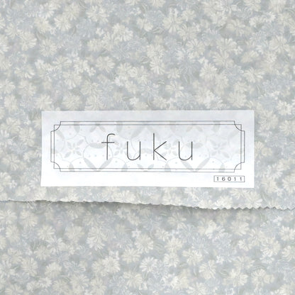 東レシルック 小紋 ～fuku～「花尽くし」 ボタニカル 薄灰緑　※袷・単衣用※　☆単衣仕立て代が無料☆秋支度応援キャンペーン開催中！