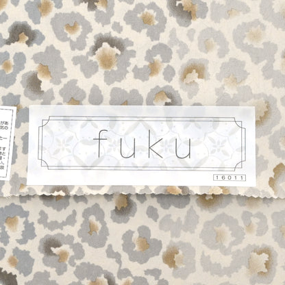 東レシルック 小紋 ～fuku～「レオパード」 生成り色　※袷・単衣用※　☆単衣仕立て代が無料☆秋支度応援キャンペーン開催中！