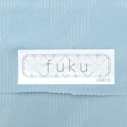 東レシルック 小紋 ～fuku～「千鳥格子」 水色　※袷・単衣用※　☆単衣仕立て代が無料☆秋支度応援キャンペーン開催中！