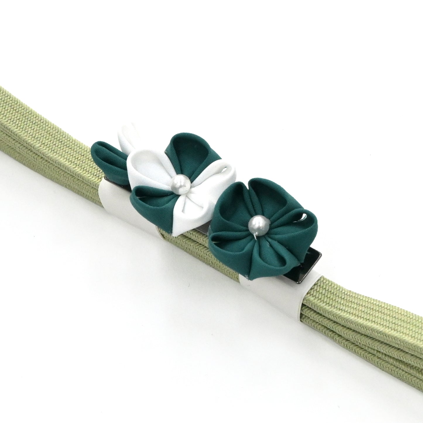 【つまみ細工】三分紐＆帯留めセット