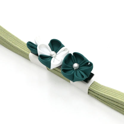 【つまみ細工】三分紐＆帯留めセット