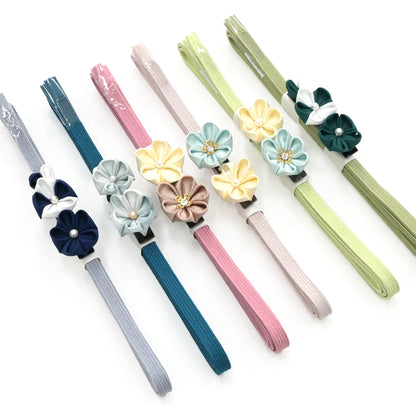 【つまみ細工】三分紐＆帯留めセット