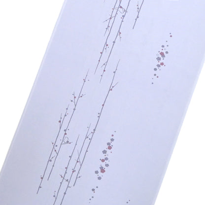 東レシルック 小紋 ～kifkif～「梅に鶯」 藤色 【袷・単衣用】