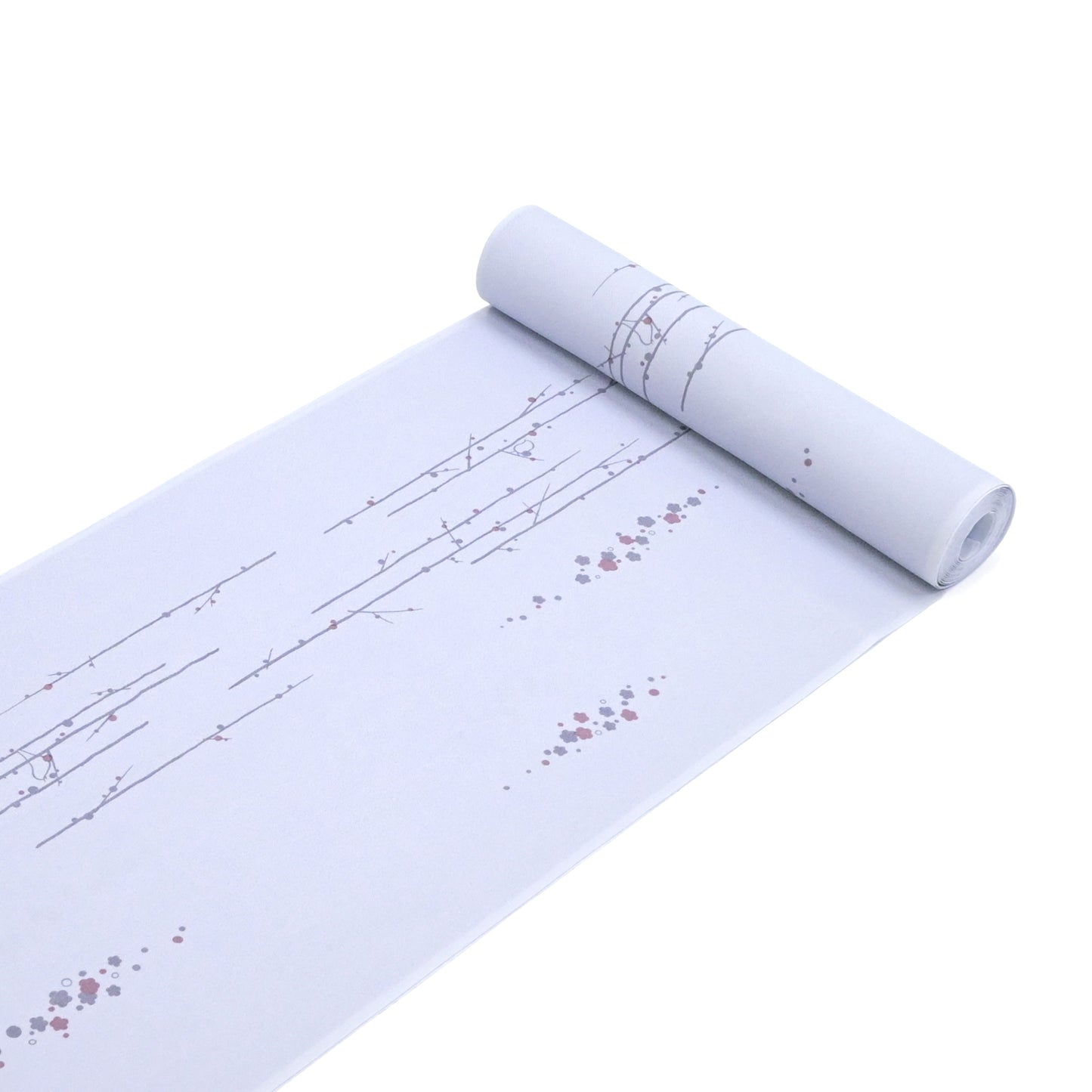 東レシルック 小紋 ～kifkif～「梅に鶯」 藤色 【袷・単衣用】