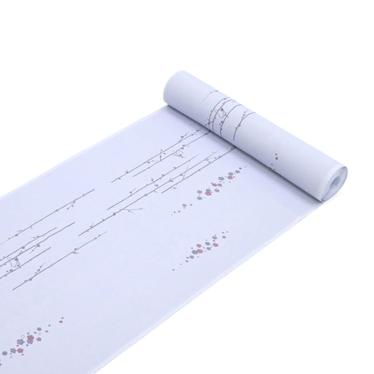 東レシルック 小紋 ～kifkif～「梅に鶯」 藤色 【袷・単衣用】