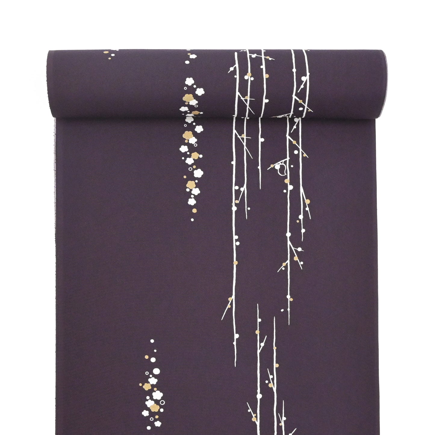 東レシルック 小紋 ～kifkif～「梅に鶯」 濃色 【袷・単衣用】