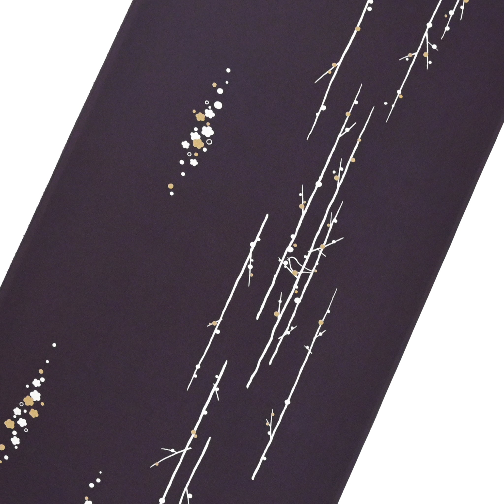 東レシルック 小紋 ～kifkif～「梅に鶯」 濃色 【袷・単衣用】 – KAERUWA