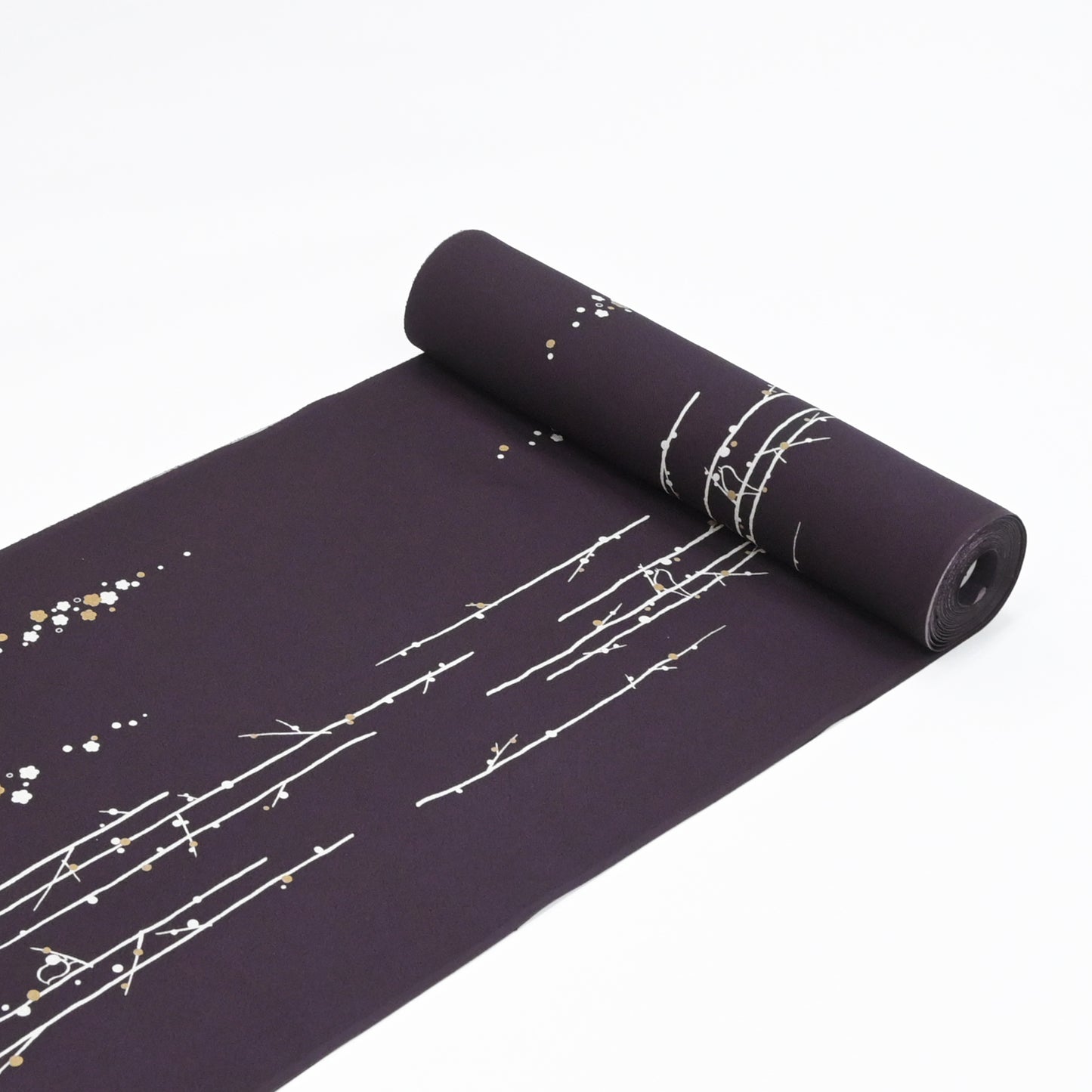 東レシルック 小紋 ～kifkif～「梅に鶯」 濃色 【袷・単衣用】