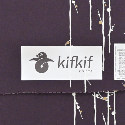 東レシルック 小紋 ～kifkif～「梅に鶯」 濃色 【袷・単衣用】